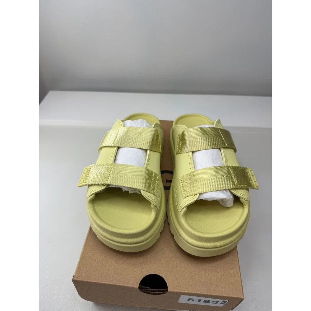 UGG Golden Glow‎ Yellow Slides Kids Sandals 1166513K Size 1 NEW